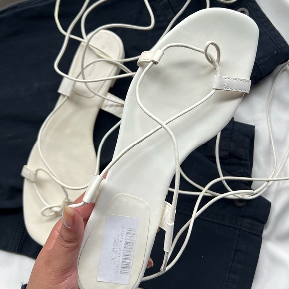 Reformation Alize Lace Up Sandals ✨🤍 - Picture 4 of 5